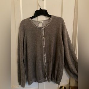 Orvis Boyfriend’s Sweater. Grey Textured knit. 100% cotton